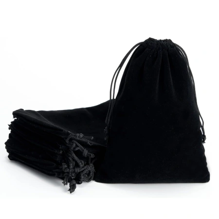 Velvet drawstring bag, jewelry and headphones storage packaging bag in multiple sizes, black velvet gift bag Velvet drawstring bag, jewelry and headphones storage packaging bag in multiple sizes, black velvet gift bag